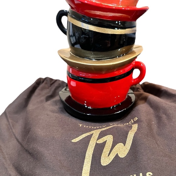 Timmy Woods Teacups and Saucers Clutch/Bag “Cafe o-lic”  *FIRM* - Picture 4 of 9